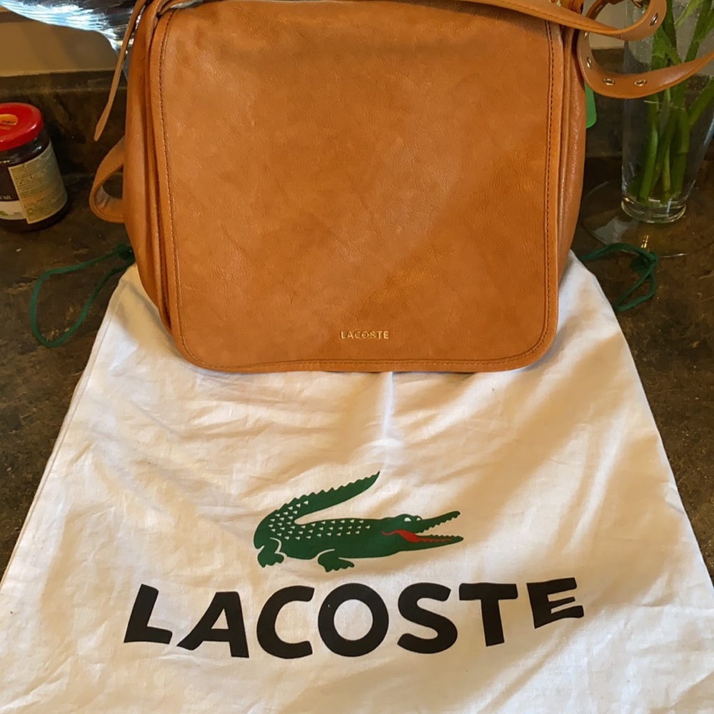 Lacoste leather Messenger bag (NWT)